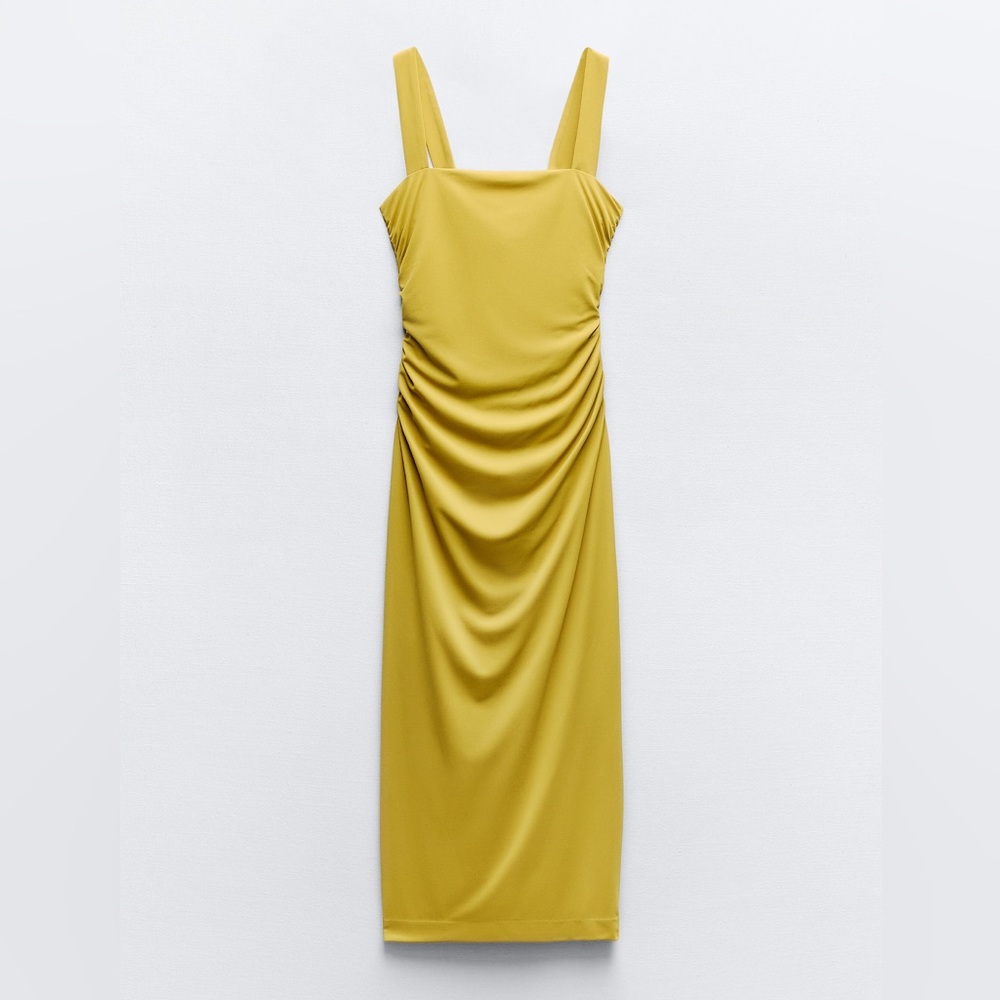 ZARA BLOGGER FAVORITE DRAPED OPEN BACK DRESS